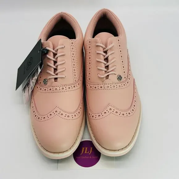 G/Fore Women's Brogue Gallivanter Blush Leather Golf Shoes G4LS22EF08 Size 9 - Picture 3 of 10